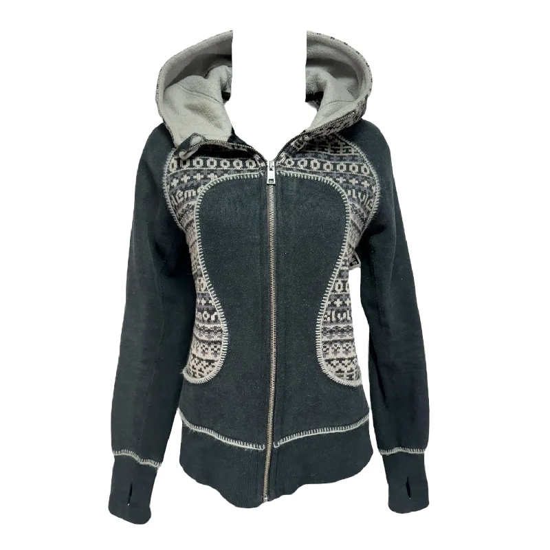 Lowest Price Special Edition Scuba Hooded Athletic Jacket By Lululemon In Fair Isle Knit, Size: 6