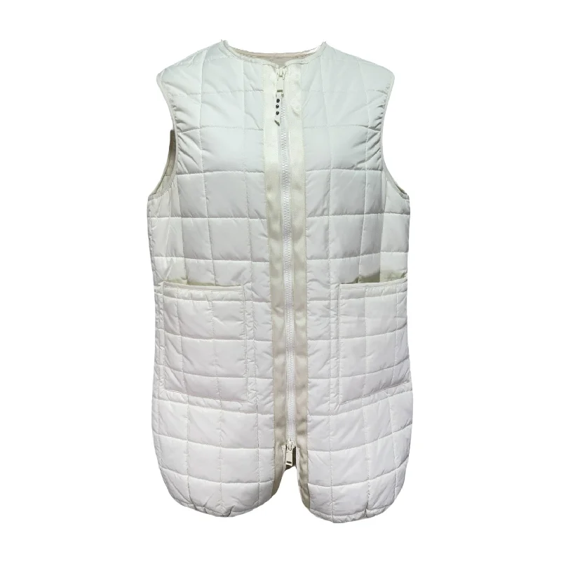 Exclusive Online Offer Long Quilted Puffer Vest Designer By Rebecca Minkoff In Cream, Size: M