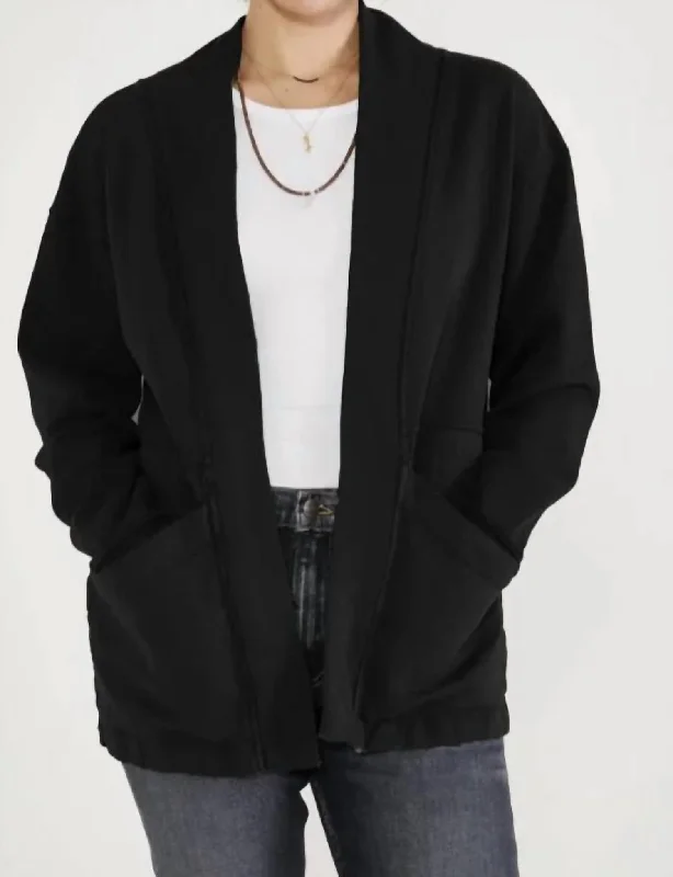 Discount Deals Mattia Mixed Media Jacket In Black Beauty