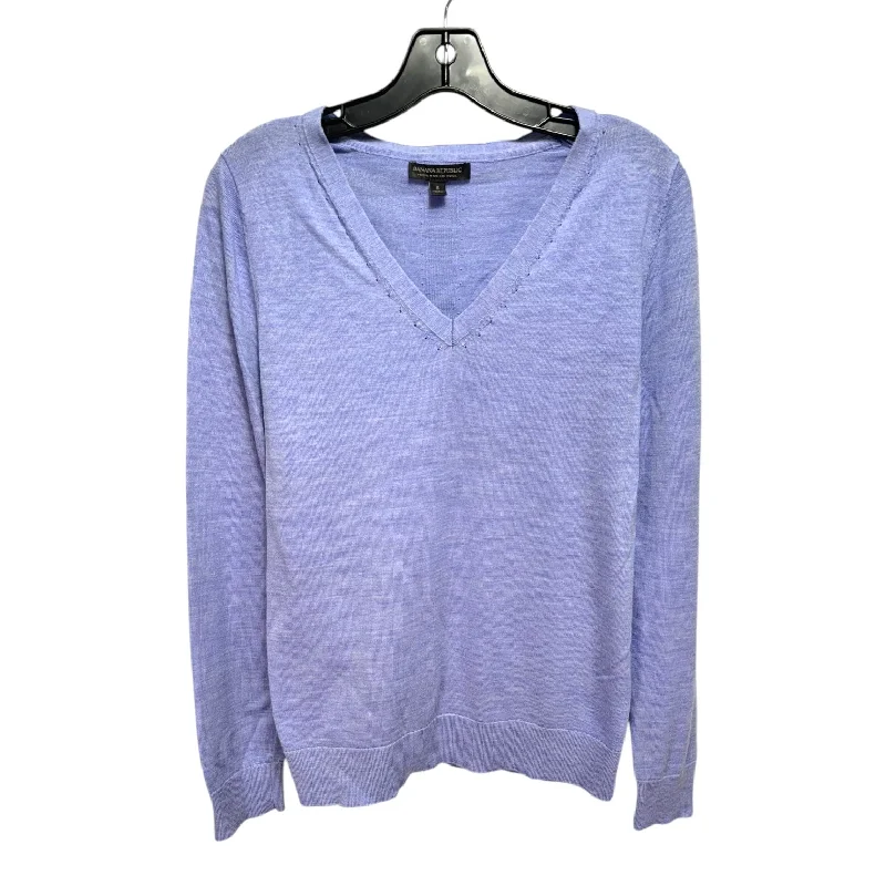 Major Savings Merino Wool Sweater By Banana Republic In Blue, Size: S
