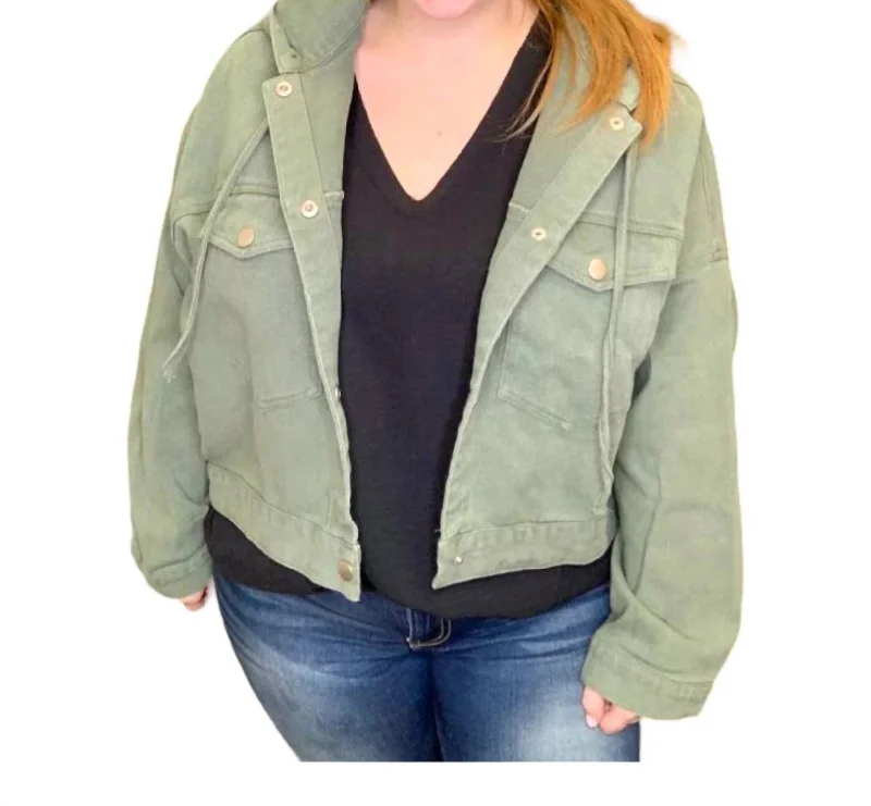 Quick Sale Mollie's Favorite Jacket In Olive Green