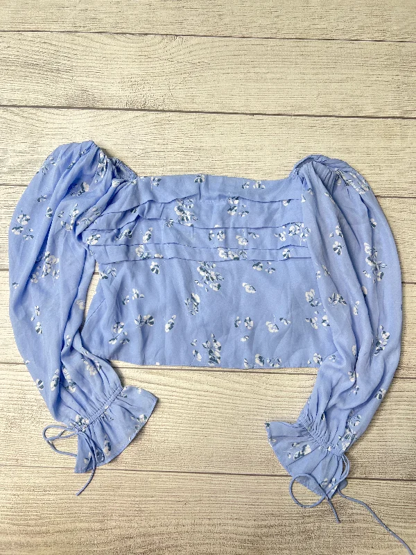 Act Now New! Top Long Sleeve By Abercrombie And Fitch In Blue, Size: Xl