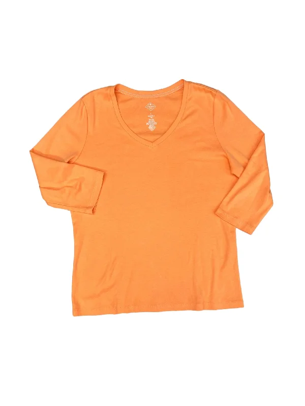 Orange Top Long Sleeve St Johns Bay, Size L