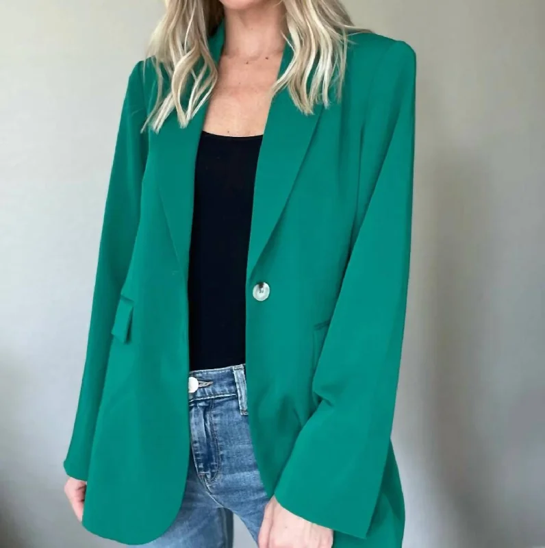 New Arrival Paris Boyfriend Blazer In Jade