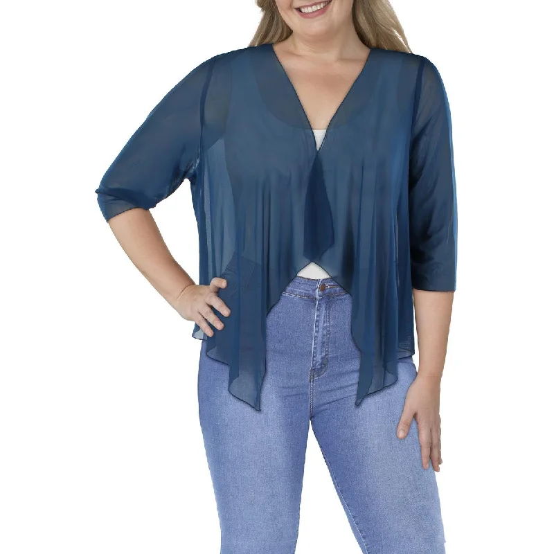 Online Specials Plus Womens Knit Asymmetric Bolero