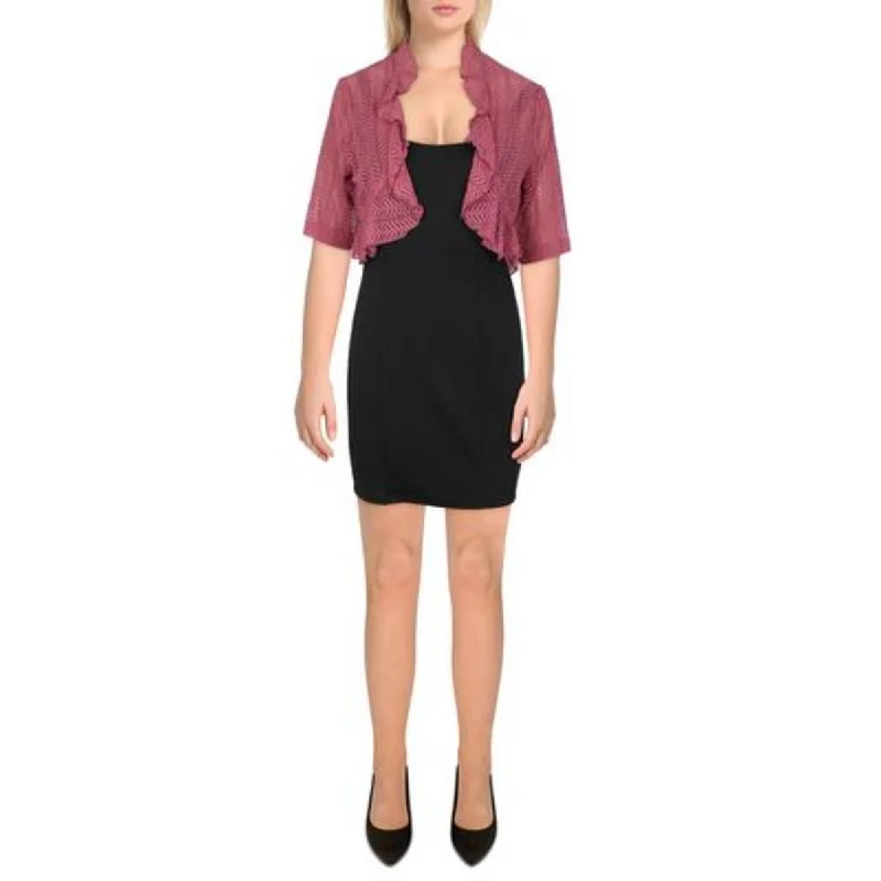 Big Discounts Plus Womens Knit Ruffled Bolero