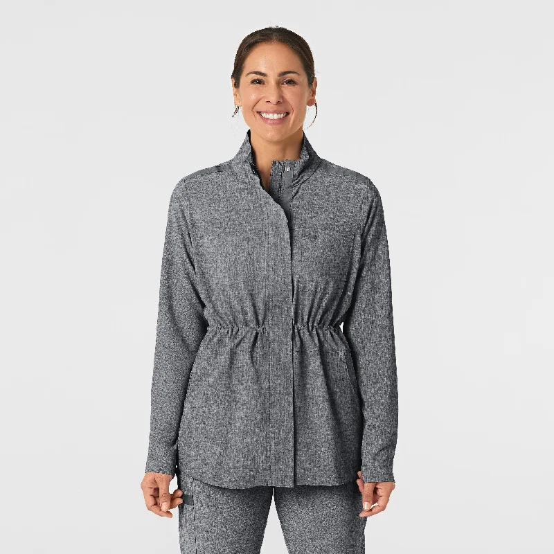 Season Finale Sale RENEW Women's Convertible Hood Fashion Jacket - Grey Heather