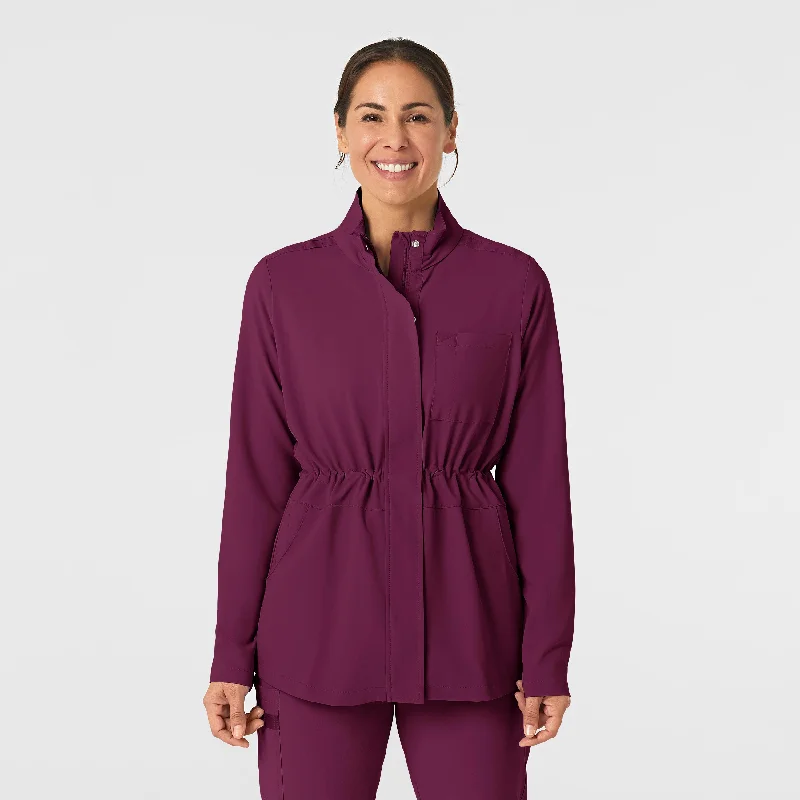 Price Buster RENEW Women's Convertible Hood Fashion Jacket - Wine