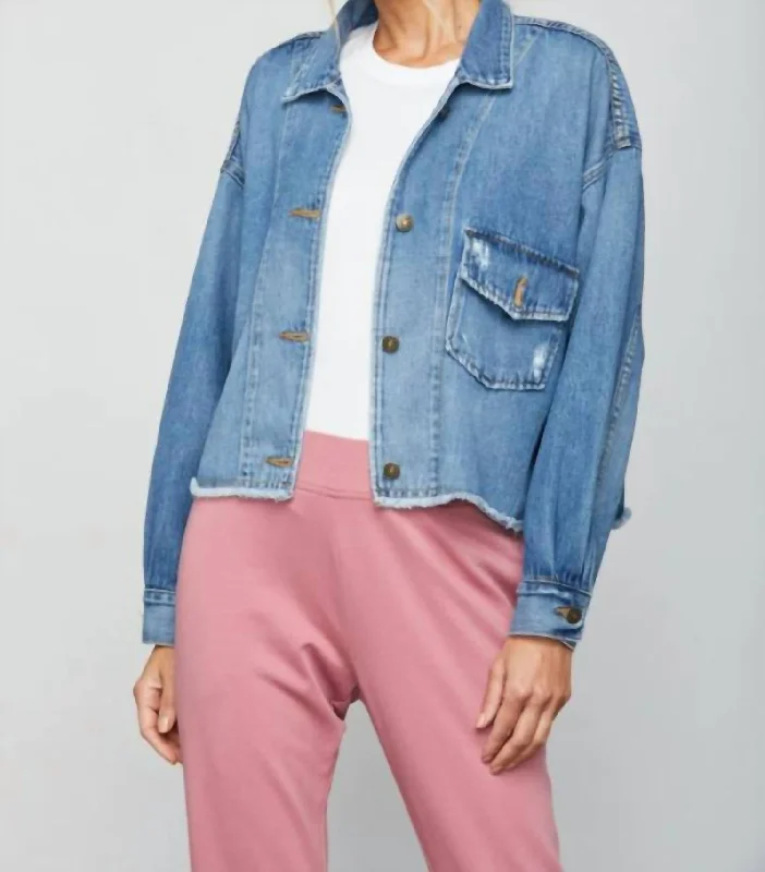 Can't Miss Roberts Jacket In Washed Indigo