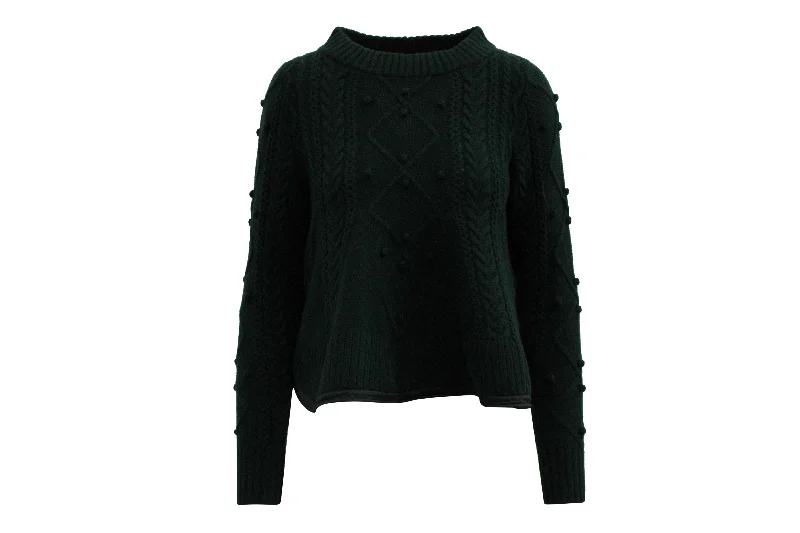 Today’s Deal Sacai Luck Flared Hem Pullover in Forest Green Wool