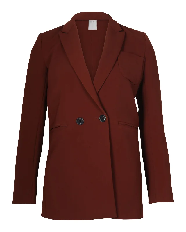 Take Advantage Sandro Paris Blazer in Orange Rust Polyester