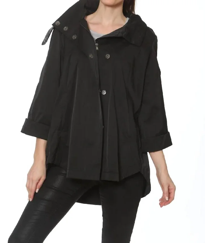 Deal Dash Savina Rain Jacket In Black
