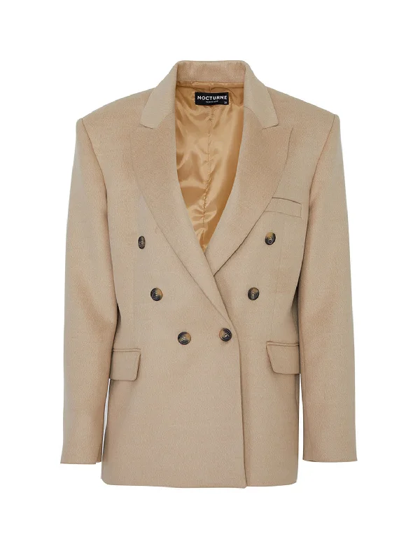 Markdowns Shoulder Pad Cashmere Blazer