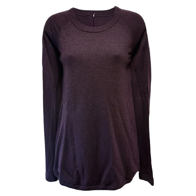 Sit In Lotus Merino Wool Sweater By Lululemon In Black Cherry, Size: 6