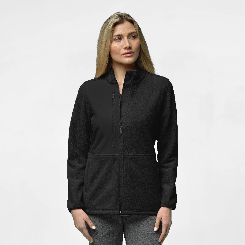 Closeout Slate Women's Micro Fleece Zip Jacket - Black