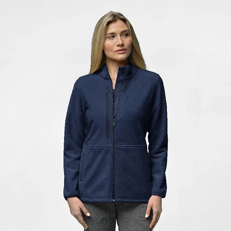 New Deals Slate Women's Micro Fleece Zip Jacket - Navy