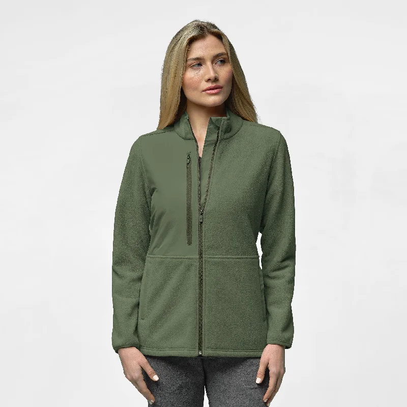 Fantastic Offers Slate Women's Micro Fleece Zip Jacket - Olive
