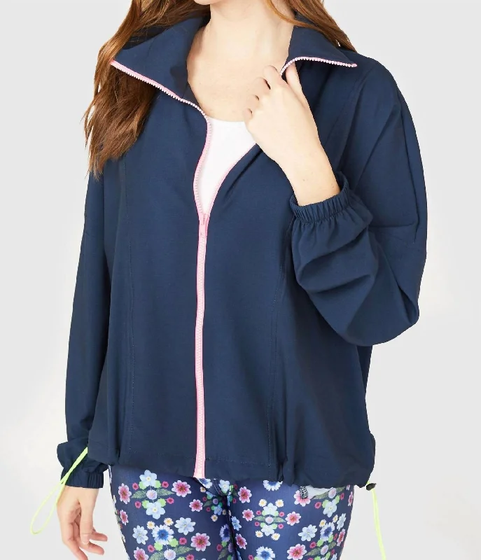 Savings Alert Streak Ripstop Windbreaker In Navy