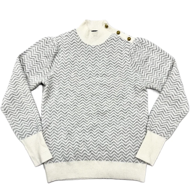 Closeout Sweater By J. Crew In Grey & White, Size: S