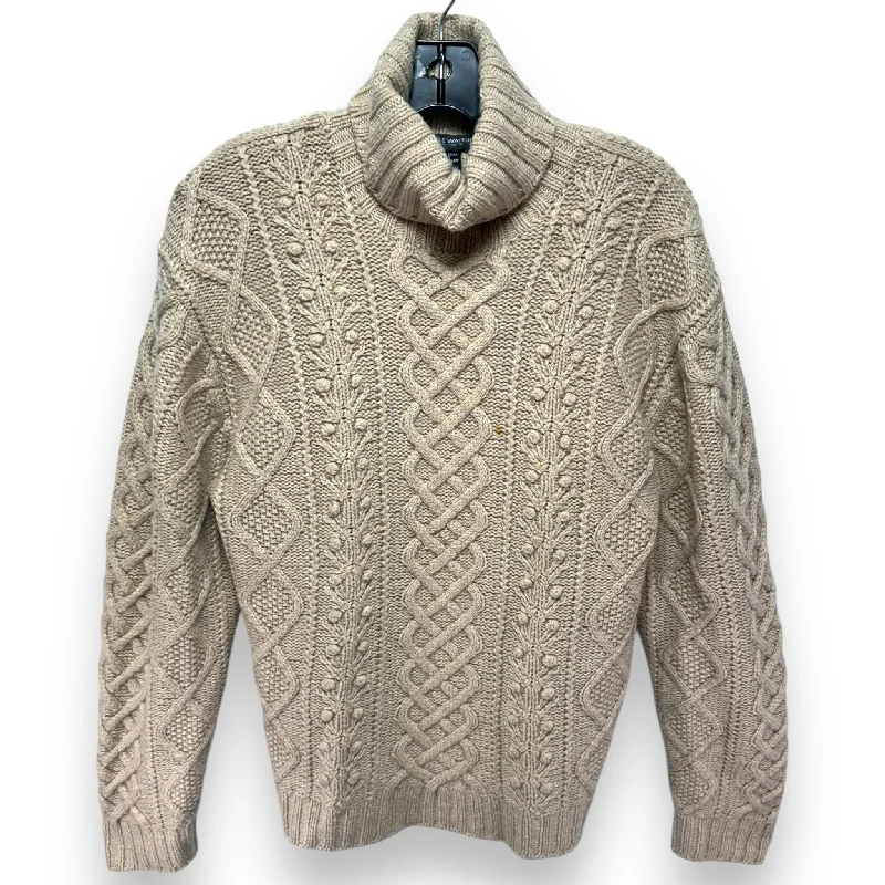Deep Discounts Sweater Cashmere By mariele white In Tan, Size: L
