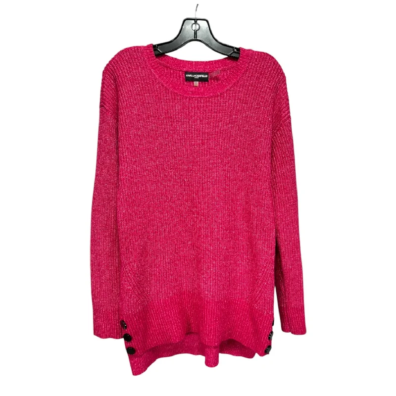Get It Before It’s Gone Sweater Designer By Karl Lagerfeld In Pink, Size: Xs