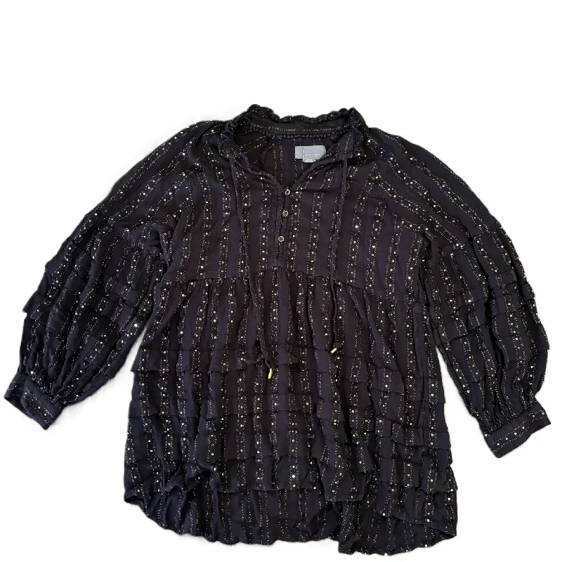 Online Exclusive Top Long Sleeve By Anthropologie In Black, Size: L