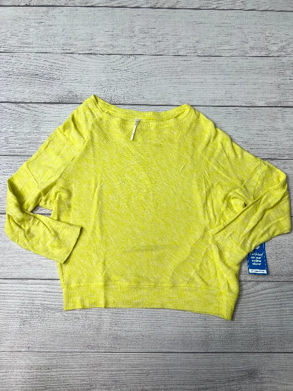 Early Bird Discount Top Long Sleeve By Anthropologie In Chartreuse, Size: Xs