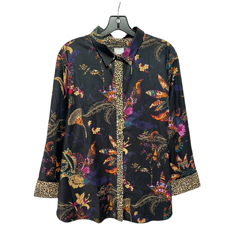 Bargain Blast Top Long Sleeve By Chicos In Multi-colored, Size: Xxl