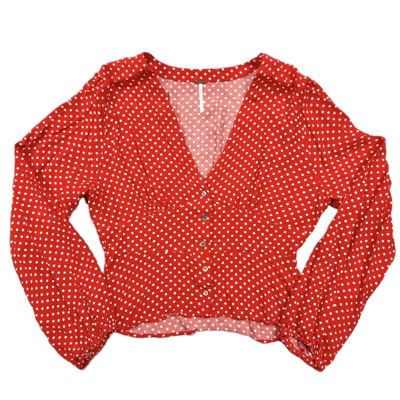 Deal of the Week Top Long Sleeve By Free People In Polkadot Pattern, Size: M