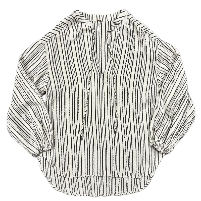Fantastic Offers Top Long Sleeve By Free People In Striped Pattern, Size: Xs