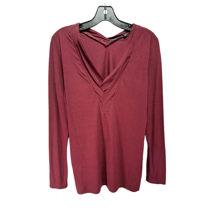Limited Availability Top Long Sleeve By Hugo Boss In Red, Size: M