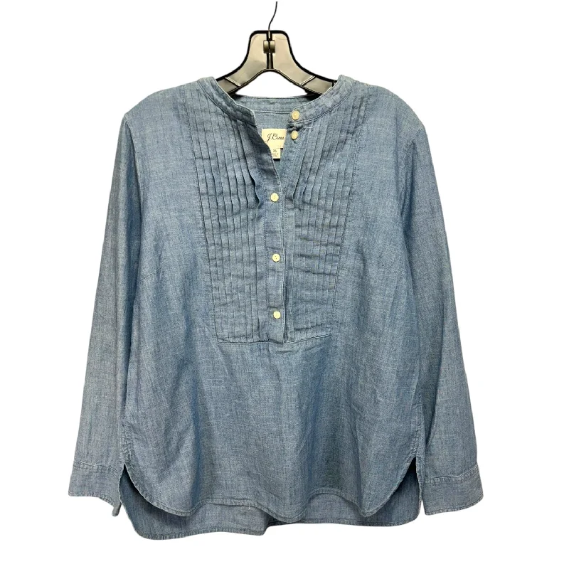 Epic Deals Top Long Sleeve By J. Crew In Blue, Size: Xl
