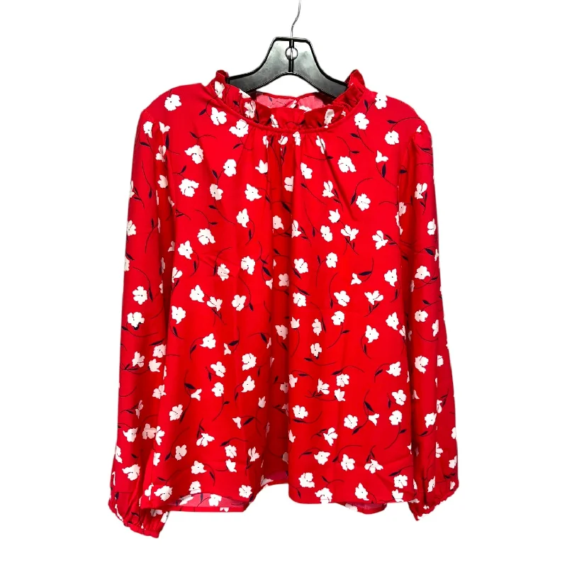 Crazy Deals Top Long Sleeve By J. Crew In Floral Print, Size: Xl