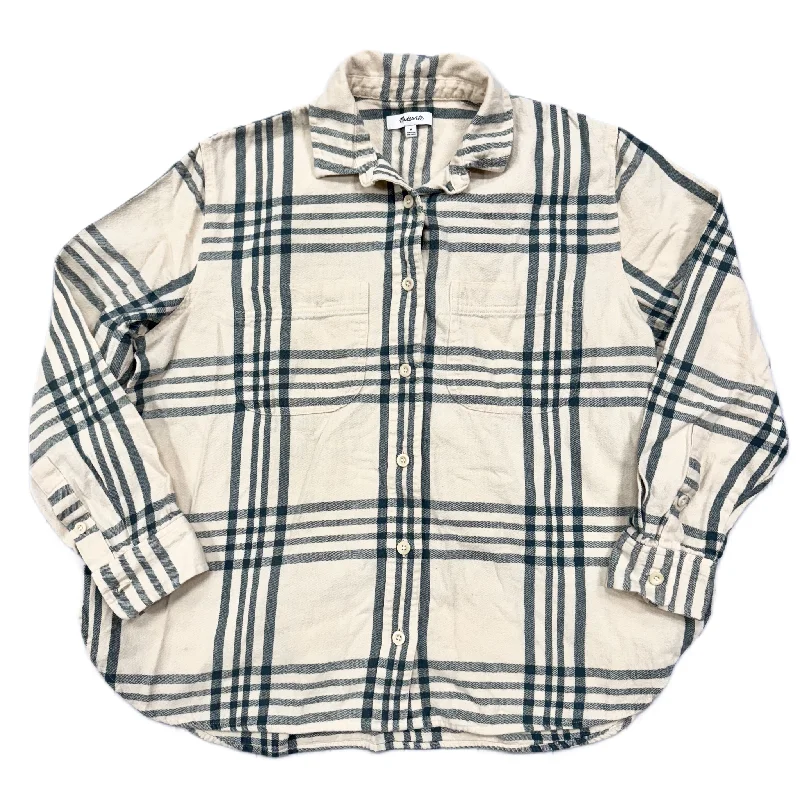 Seasonal Sale Top Long Sleeve By Madewell In Brown, Size: M