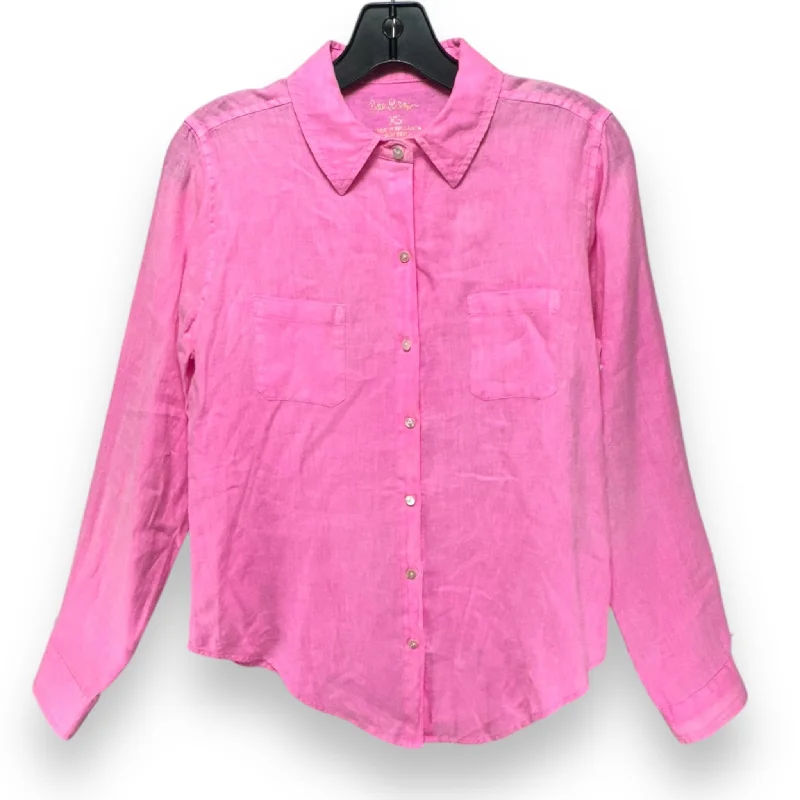 Customer Appreciation Sale Top Long Sleeve Designer By Lilly Pulitzer In Pink, Size: Xs