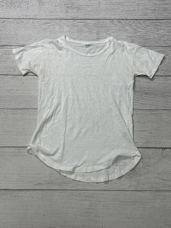 Online Exclusive Top Short Sleeve Basic By Madewell In White, Size: M