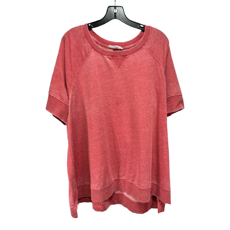 Special Price Top Short Sleeve By Jane And Delancey In Coral, Size: 2x