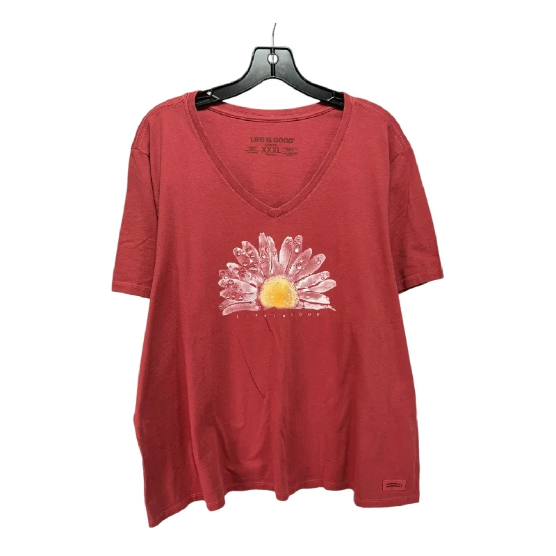 Steals and Deals Top Short Sleeve By Life Is Good In Red, Size: 3x
