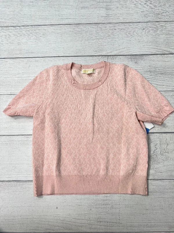 Top Short Sleeve By Michael By Michael Kors In Pink, Size: L