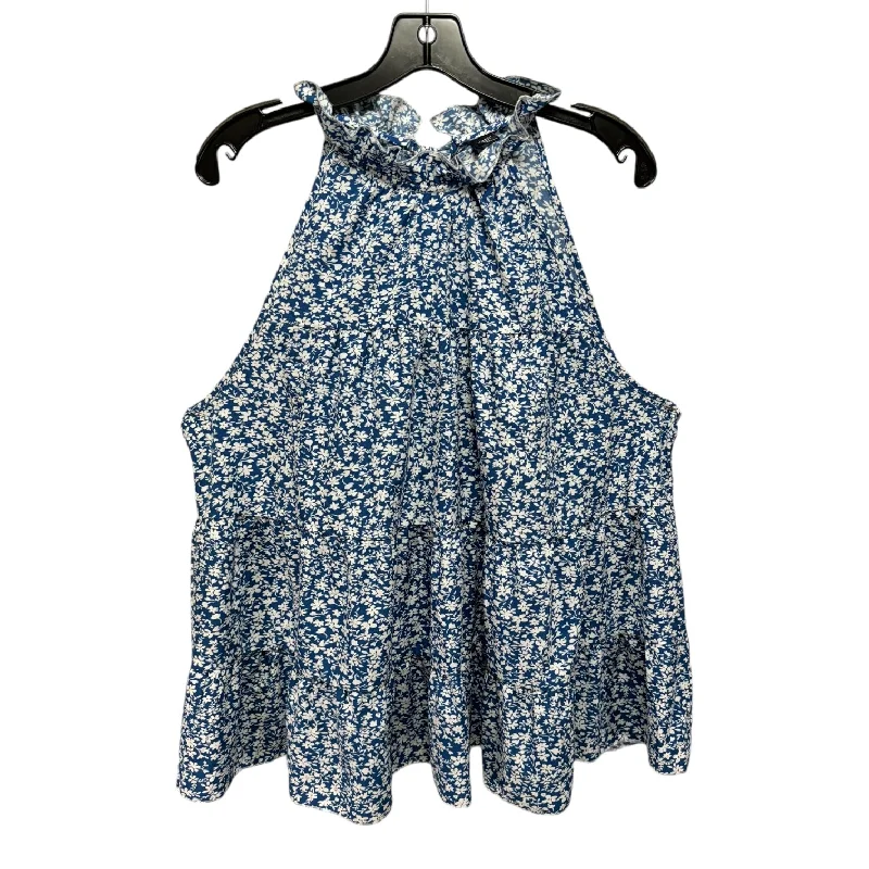 Blowout Deals Top Sleeveless By Shein In Blue & White, Size: 3x