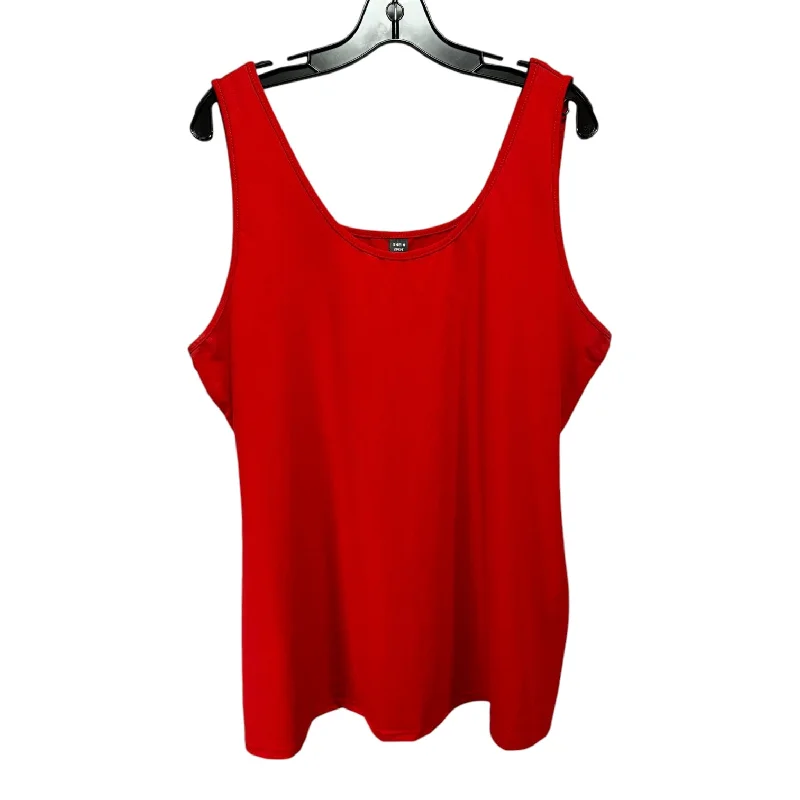 YEAR-End Clearance Top Sleeveless By Shein In Red, Size: 3x