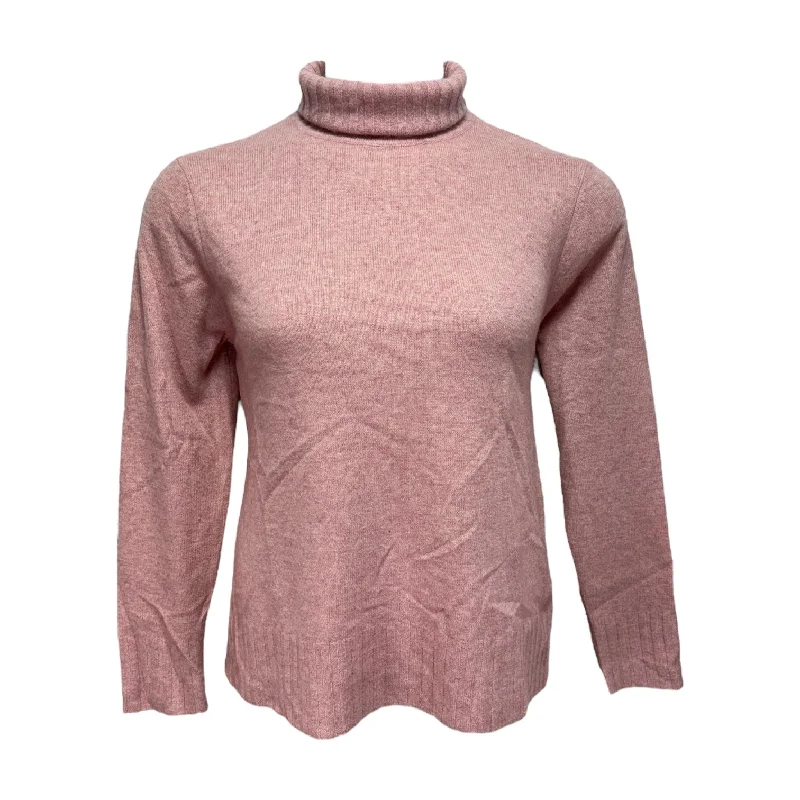 Savings Galore Turtleneck Sweater Cashmere By Qi In Pink, Size: L