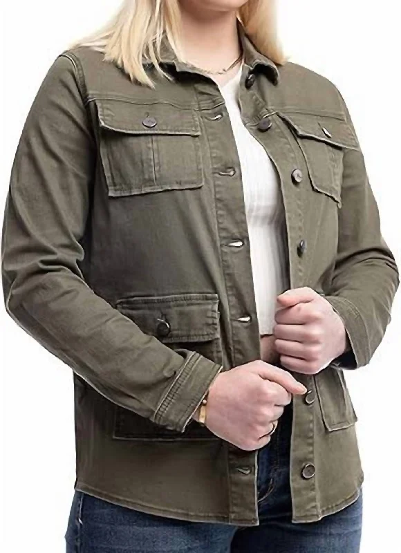 Exclusive Preview Utliity Jacket In Army Green