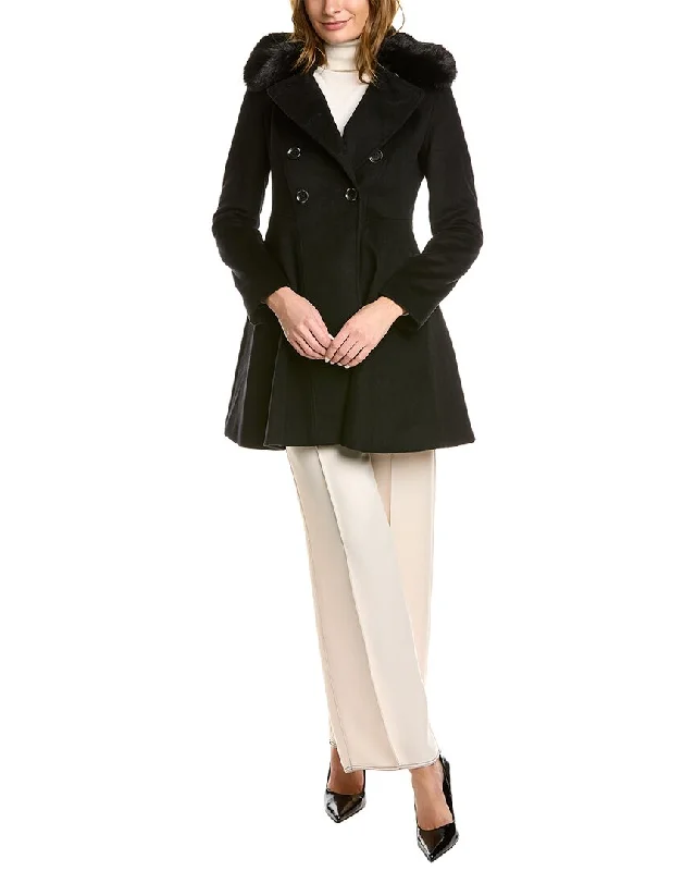 Special Savings Via Spiga Double-Breasted Wool-Blend Coat
