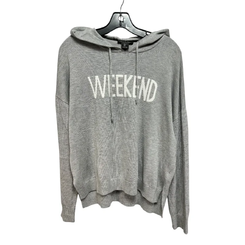 Weekend Sweater Hoodie By Rachel Zoe In Grey, Size: L