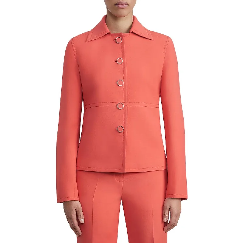 Instant Discount Womens Collar Business Two-Button Blazer