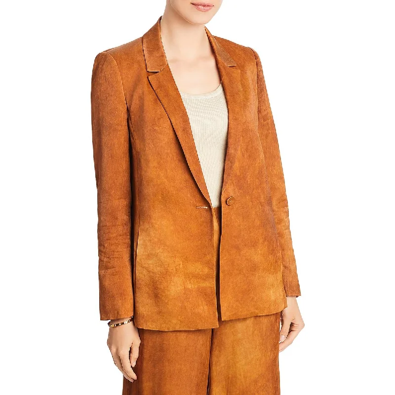 Huge Savings Womens Faded Shoulder Pads One-Button Blazer