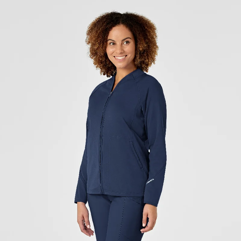 Stock Clearance Women's Fleece Full Zip Jacket - Navy