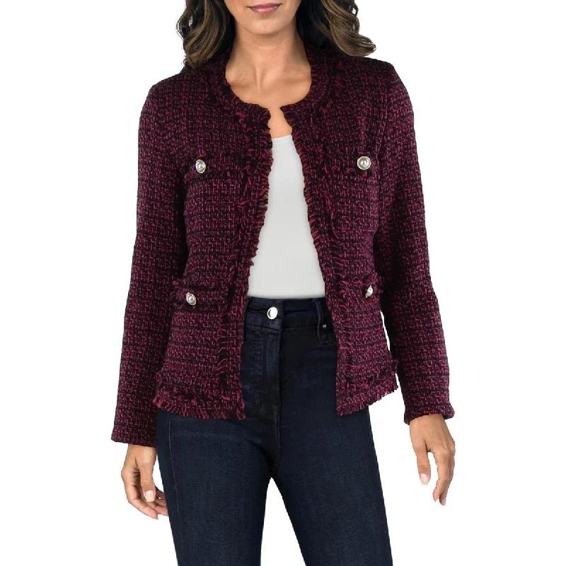 Major Savings Womens Fringe Layering Open-Front Blazer