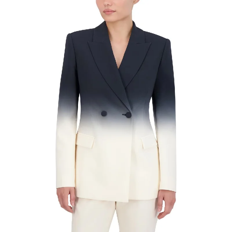 Price Cut Womens Ombre Dressy Double-Breasted Blazer